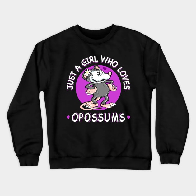 Opossum lover funny gift for women Crewneck Sweatshirt by PnJ